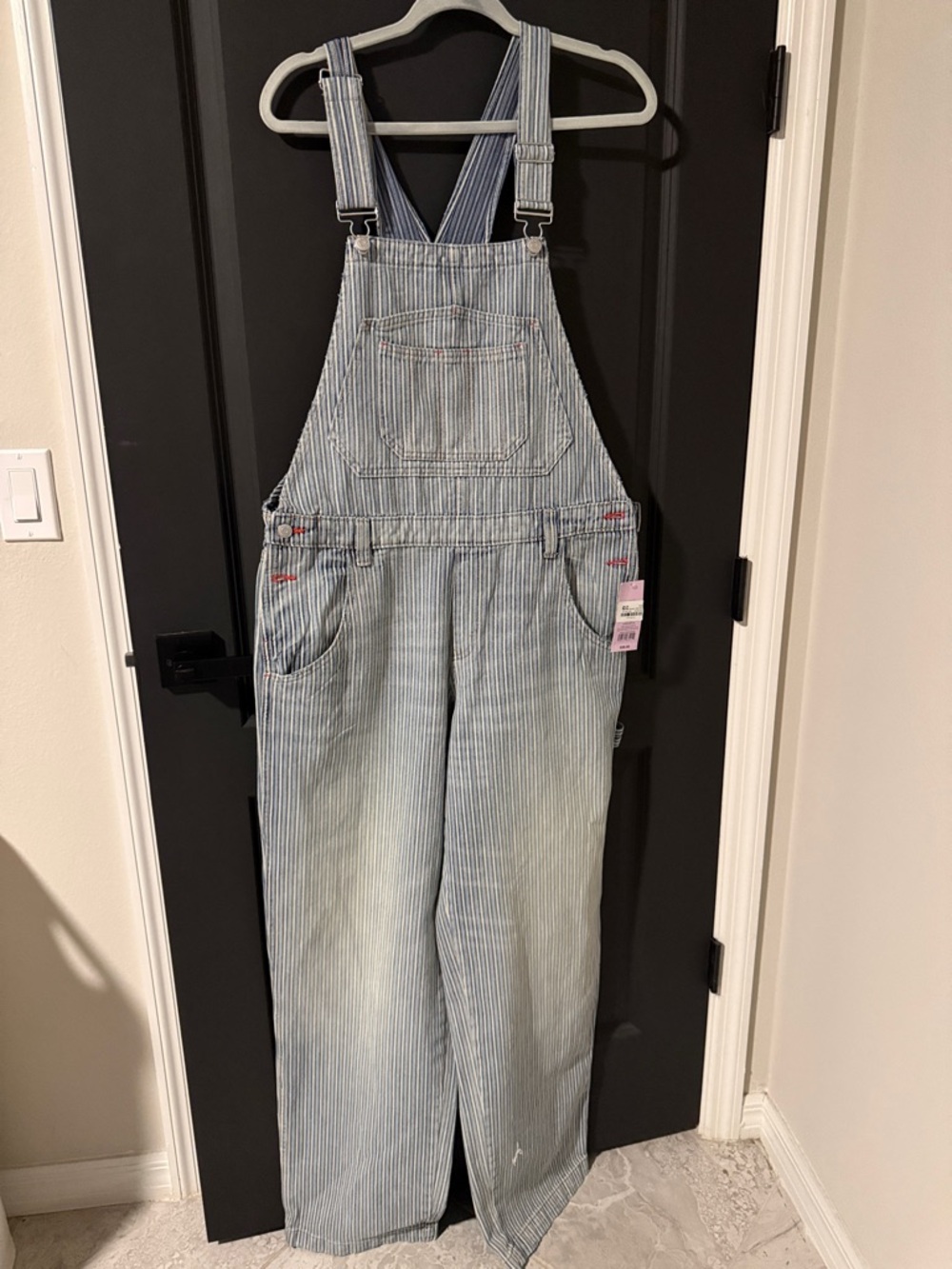 wild fable Light Blue Pinstripe Denim Overalls